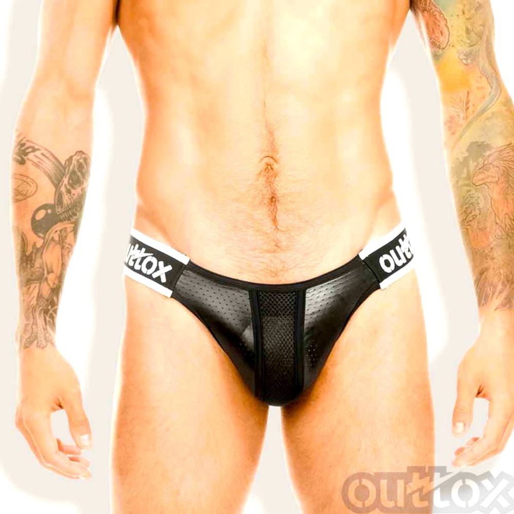 Outtox Black Low Rise Jockstrap. JS144-90-L